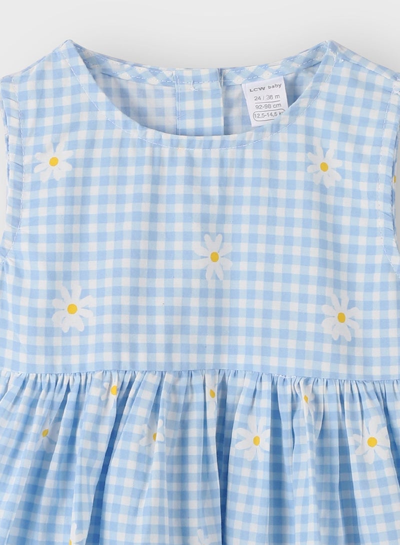 ال سي وايكيكي فستان بيبي بناتي كاروهات بنقشة ديزي - Image 3